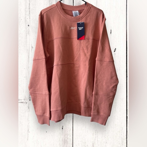 Reebok Men’s MYT Minimal Waste Crewneck Sweatshirt Canyon Coral Sz Large NWT - Picture 3 of 8